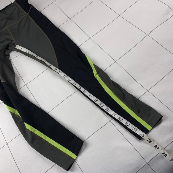 Athleta Leggings Womens XS Green Black Spar Colorblock Athletic Active Gym Run - Picture 11 of 11